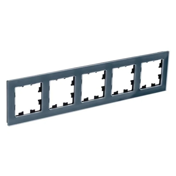 Рамка SE AtlasDesign Nature 5 постов, натуральное стекло грифель