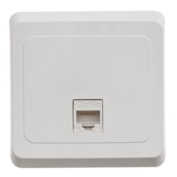 Компьютерная розетка SE Этюд RJ45 кат.5e, скрытой установки, белый