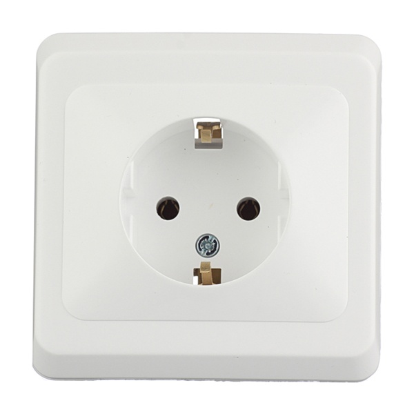 Розетка с заземлением без шторок SE Этюд 16А 250B, скрытой установки, белый