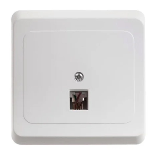 Телефонная розетка SE Этюд, скрытой установки, белый