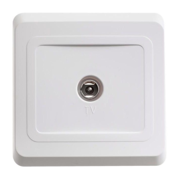 Телевизионная розетка SE Этюд, скрытой установки, белый