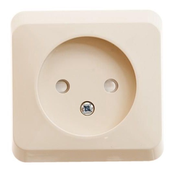 Розетка без заземления со шторками SE Этюд 16А 250B, скрытой установки, кремовый