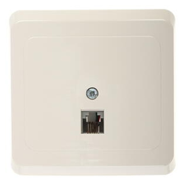 Телефонная розетка SE Этюд, скрытой установки, кремовый