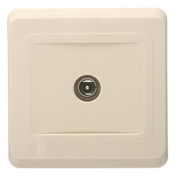 Телевизионная розетка SE Этюд, скрытой установки, кремовый