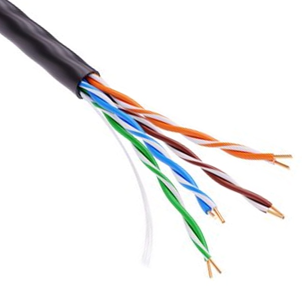 Кабель витая пара DKC неэкранированный U/UTP 4х2х24AWG cat 5e Pe черный [305м] (провод для интернета)