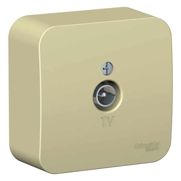 Накладная розетка ТВ SE Blanca с изолирующей пластиной бежевый