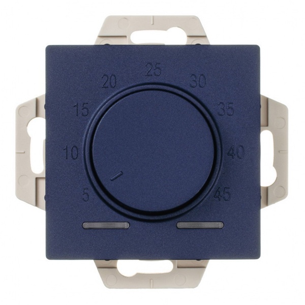 Термостат теплого пола электронный SE AtlasDesign 10A с датчиком механизм, аквамарин