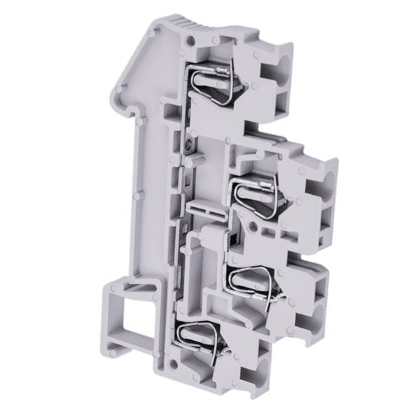 Колодка клеммная самозажимная EKF PROxima двойная JXB-ST-2.5 0,2-2,5мм2 24А серая