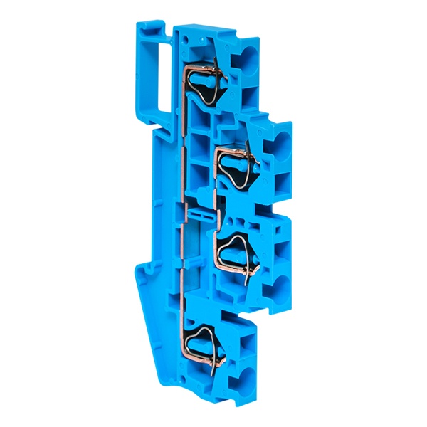 Колодка клеммная самозажимная EKF PROxima двойная JXB-ST-4 0,5-4мм2 32А синяя