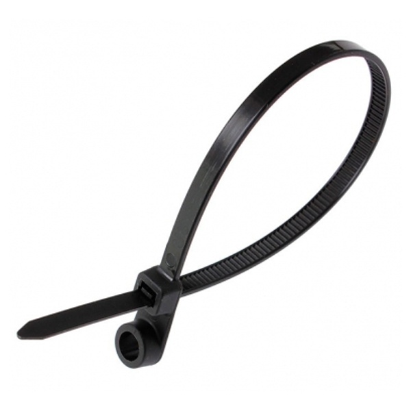 Хомут-стяжка нейлоновая Rexant под винт 100x3,6мм черная [упаковка 100шт]