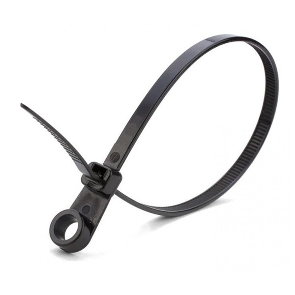 Стяжка нейлоновая Fortisflex КСО 5х220мм черная [упаковка 100шт]