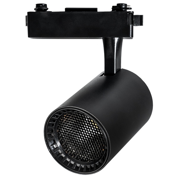 Трековый светодиодный светильник JazzWay PTR 1325 25W 4000K 24° BL черный с сотовой решеткой IP40