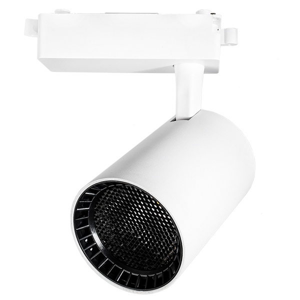 Трековый светодиодный светильник JazzWay PTR 1335 35W 3000K 24° WH белый с сотовой решеткой IP40