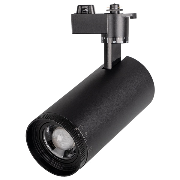 Трековый светодиодный светильник JazzWay PTR 0728 Zoom 28W 4000K 15-60° BL черный IP40