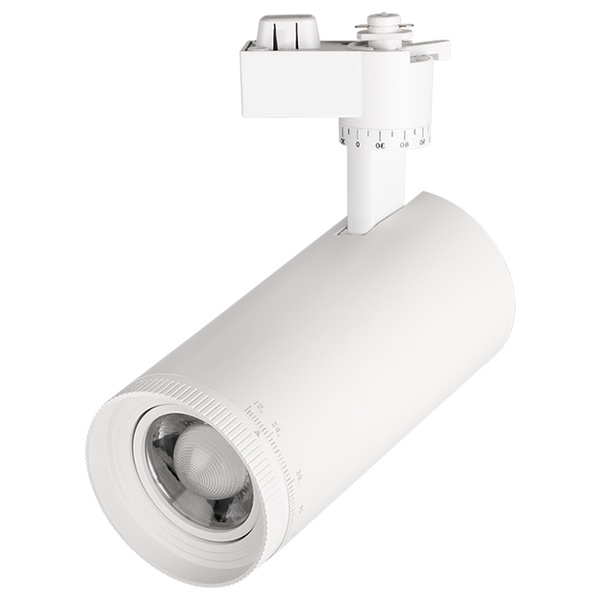 Трековый светодиодный светильник JazzWay PTR 0728 Zoom 28W 3000K 15-60° WH белый IP40