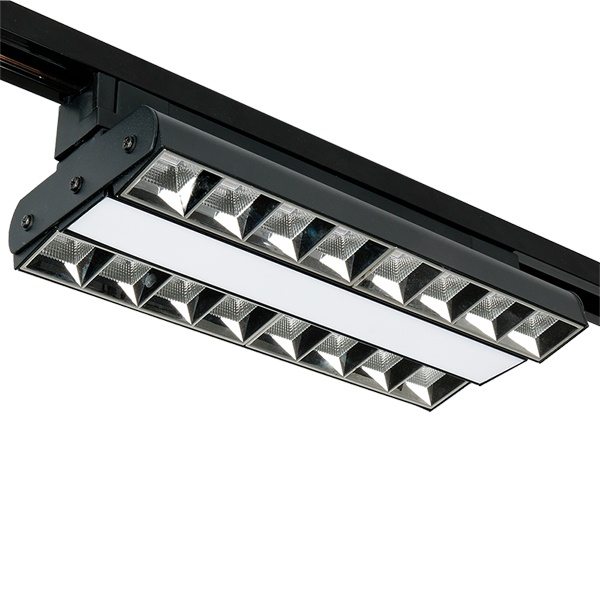 Трековый светодиодный светильник JazzWay PTR 2260R 1F2S 60W 3000K 60°,120°,60° BL черный 280mm IP40