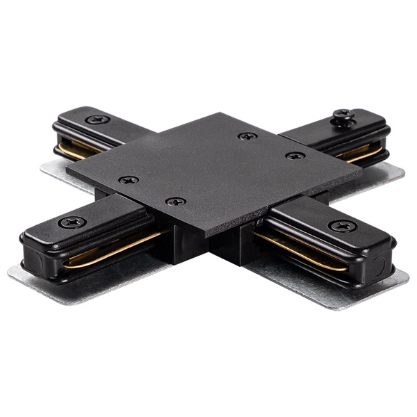 Коннектор JazzWay PTR/R CX-BL черный X - образный (встраиваемый)