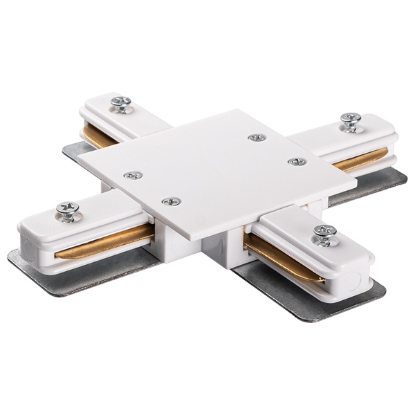 Коннектор JazzWay PTR/R CX-WH белый X - образный (встраиваемый)