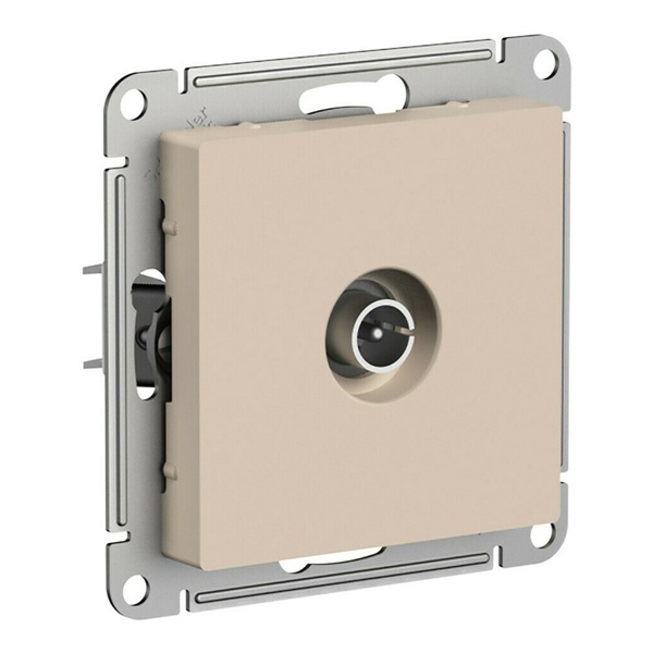 TV розетка проходная SE AtlasDesign 4DB, песочный [уп 5 шт]