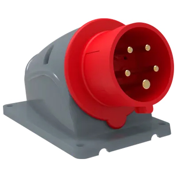 Вилка стационарная ИЭК MAGNUM ССИ-515 16А-6ч/200/346-240/415В 3Р+РЕ+N IP44 красный