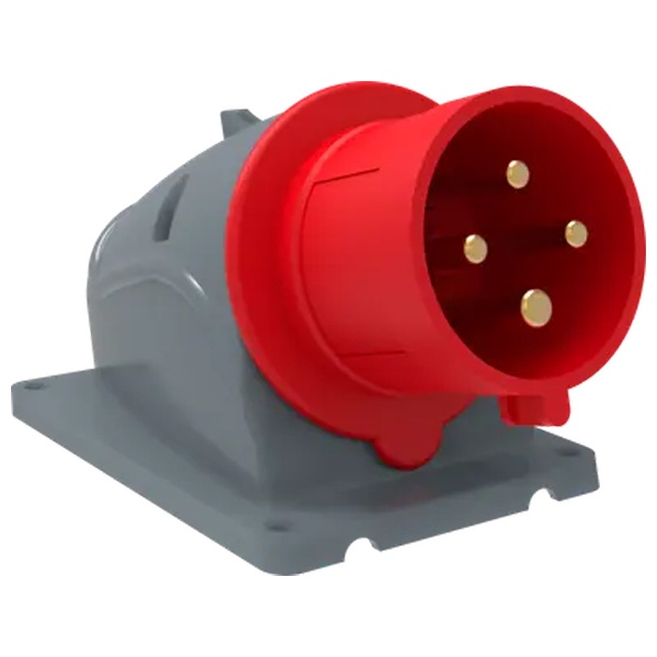 Вилка стационарная ИЭК MAGNUM ССИ-524 32А-6ч/380-415В 3Р+РЕ IP44 красный