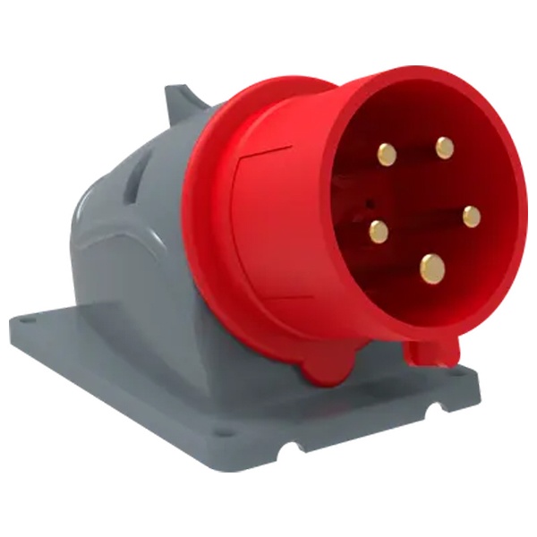 Вилка стационарная ИЭК MAGNUM ССИ-525 32А-6ч/200/346-240/415В 3Р+РЕ+N IP44 красный