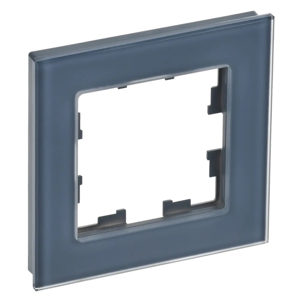 Рамка на 1 пост ИЭК BRITE стекло маренго матовый (РУ-1-2-Бр)