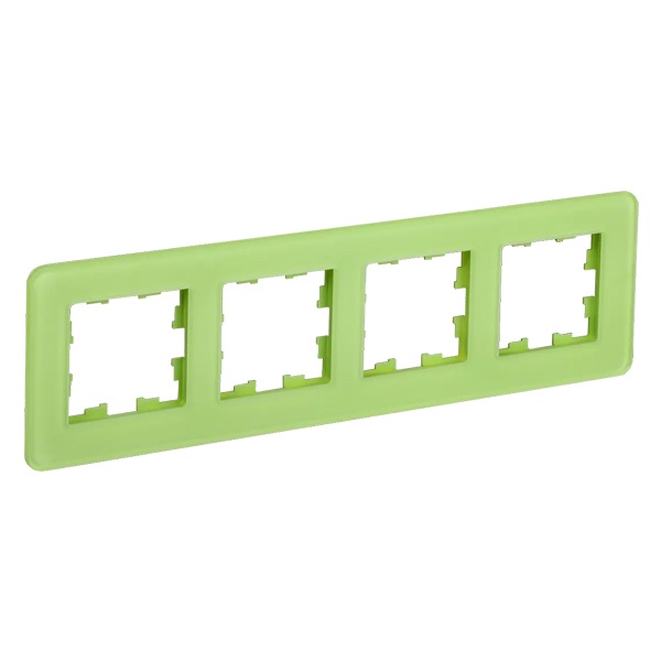 Рамка на 4 поста ИЭК BRITE стекло эко грин RE (РУ-4-2-Бр)