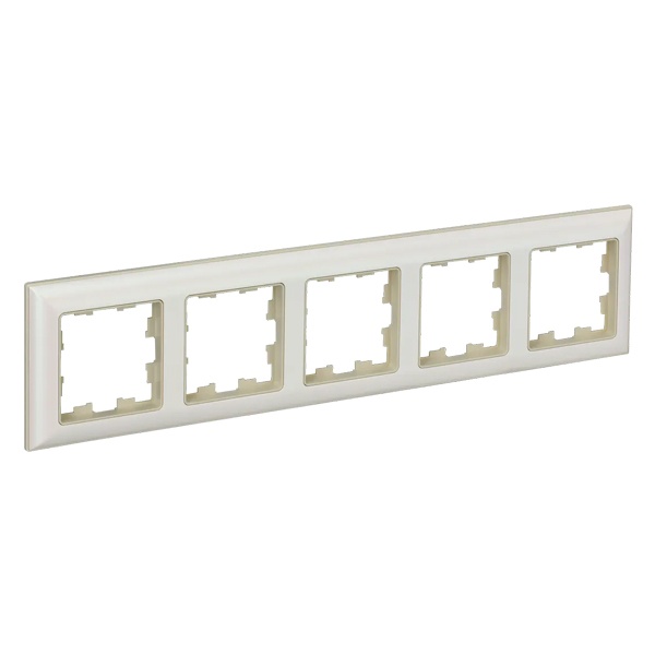 Рамка на 5 постов ИЭК BRITE пластик бежевый/жемчужный (РУ-5-Бр)