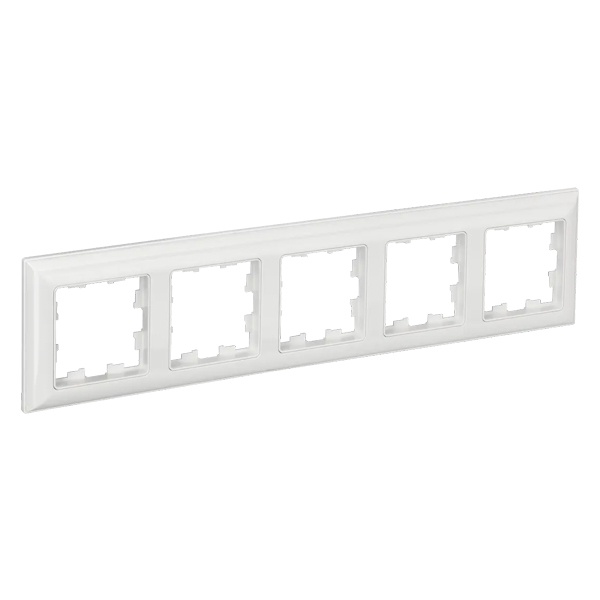 Рамка на 5 постов ИЭК BRITE пластик белый/белый (РУ-5-Бр)
