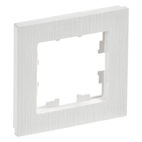 Рамка на 1 пост ИЭК BRITE пластик белый рифленый (РУ-1-Бр)