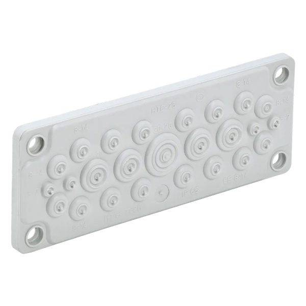 Ввод кабельный мембранный ИЭК TITAN 5/7 25 отверстий d5-26мм IP65 серый