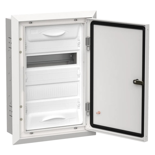 Щит металлический встраиваемый ИЭК TITAN5 ЩРв-24 24(2х12) модуля 505х365х130 IP31 белый