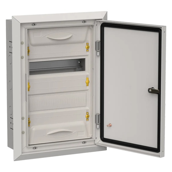 Щит металлический встраиваемый ИЭК TITAN5 ЩРв-24 24(2х12) модуля 505х365х130 IP31 серый