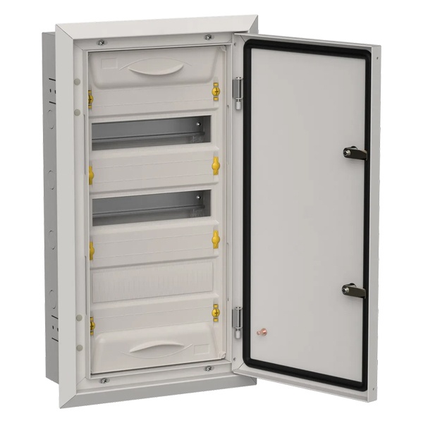 Щит металлический встраиваемый ИЭК TITAN5 ЩРв-36 36(3х12) модулей 630х365х130 IP31 серый