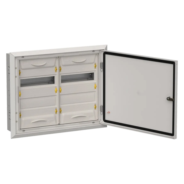 Щит металлический встраиваемый ИЭК TITAN5 ЩРв-48 48(2х2х12) модулей 505х625х130 IP31 серый