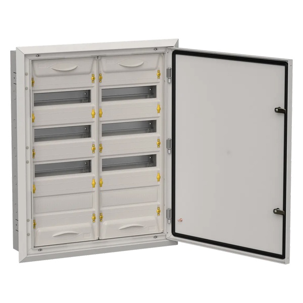 Щит металлический встраиваемый ИЭК TITAN5 ЩРв-96 96(2х4х12) модулей 755х625х130 IP31 серый