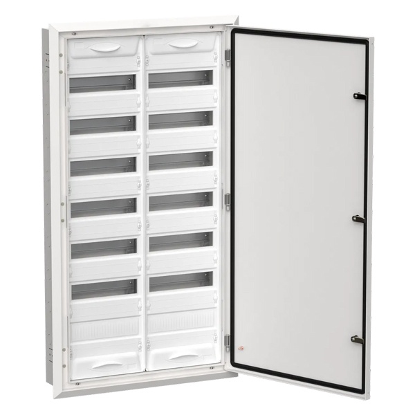 Щит металлический встраиваемый ИЭК TITAN5 ЩРв-168 168(2х7х12) модулей 1130х625х130 IP31 белый