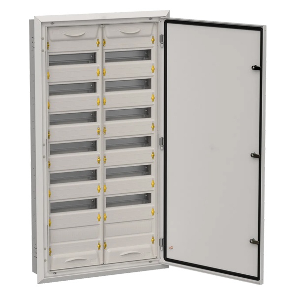 Щит металлический встраиваемый ИЭК TITAN5 ЩРв-168 168(2х7х12) модулей 1130х625х130 IP31 серый