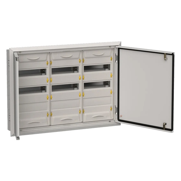 Щит металлический встраиваемый ИЭК TITAN5 ЩРв-108 108(3х3х12) модулей 630х885х130 IP31 серый