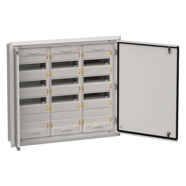 Щит металлический встраиваемый ИЭК TITAN5 ЩРв-144 144(3х4х12) модуля 755х885х130 IP31 серый