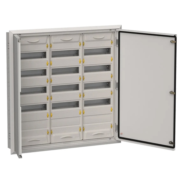 Щит металлический встраиваемый ИЭК TITAN5 ЩРв-180 180(3х5х12) модулей 880х885х130 IP31 серый