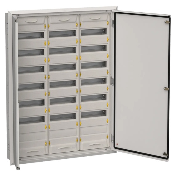 Щит металлический встраиваемый ИЭК TITAN5 ЩРв-252 252(3х7х12) модуля 1130х885х130 IP31 серый