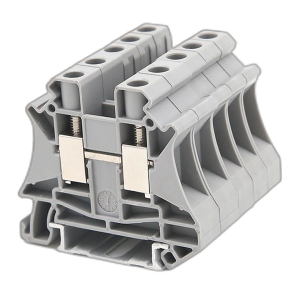 Клемма проходная DKC Nuputuk 10 кв.мм винтовой зажим 2 точки подключения серая