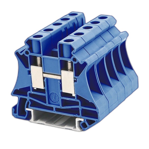 Клемма проходная DKC Nuputuk 10 кв.мм винтовой зажим 2 точки подключения синяя