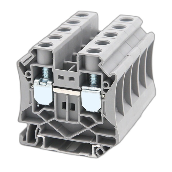 Клемма проходная DKC Nuputuk 16 кв.мм винтовой зажим 2 точки подключения серая