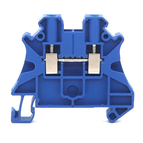 Клемма проходная DKC Nuputuk 4 кв.мм винтовой зажим 2 точки подключения синяя