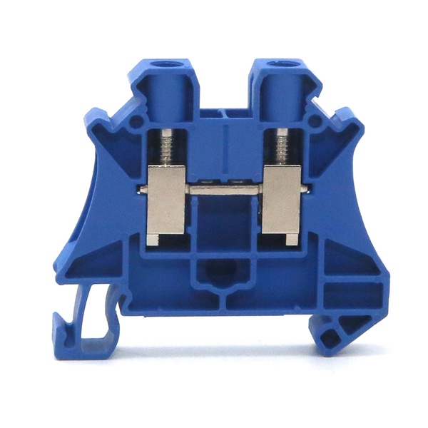 Клемма проходная DKC Nuputuk 6 кв.мм винтовой зажим 2 точки подключения синяя