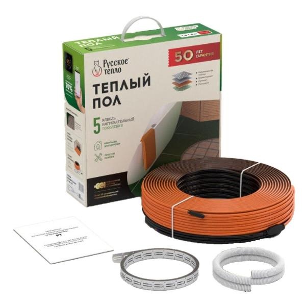 Греющий кабель ССТ двухжильный Русское тепло 135,0м 2660Вт РТ-2660-135,0