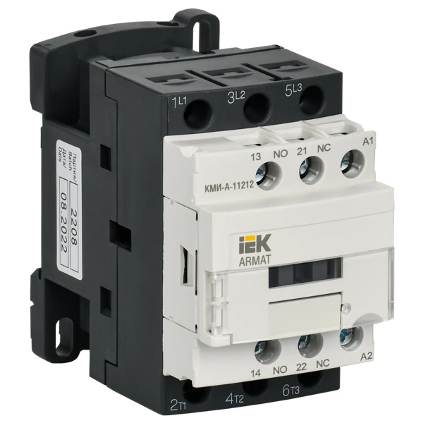 Контактор ИЭК ARMAT КМИ-А-11212 LC1D 12А 230В/АС3 3P 1НО+1НЗ